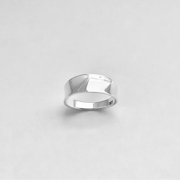 Sterling Silver Unisex Thin Concave Ring, Wedding Bands, Silver Rings, Band - Picture 11 of 12